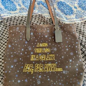 Coach Limited Addition Star Wars Black and Blue Tote